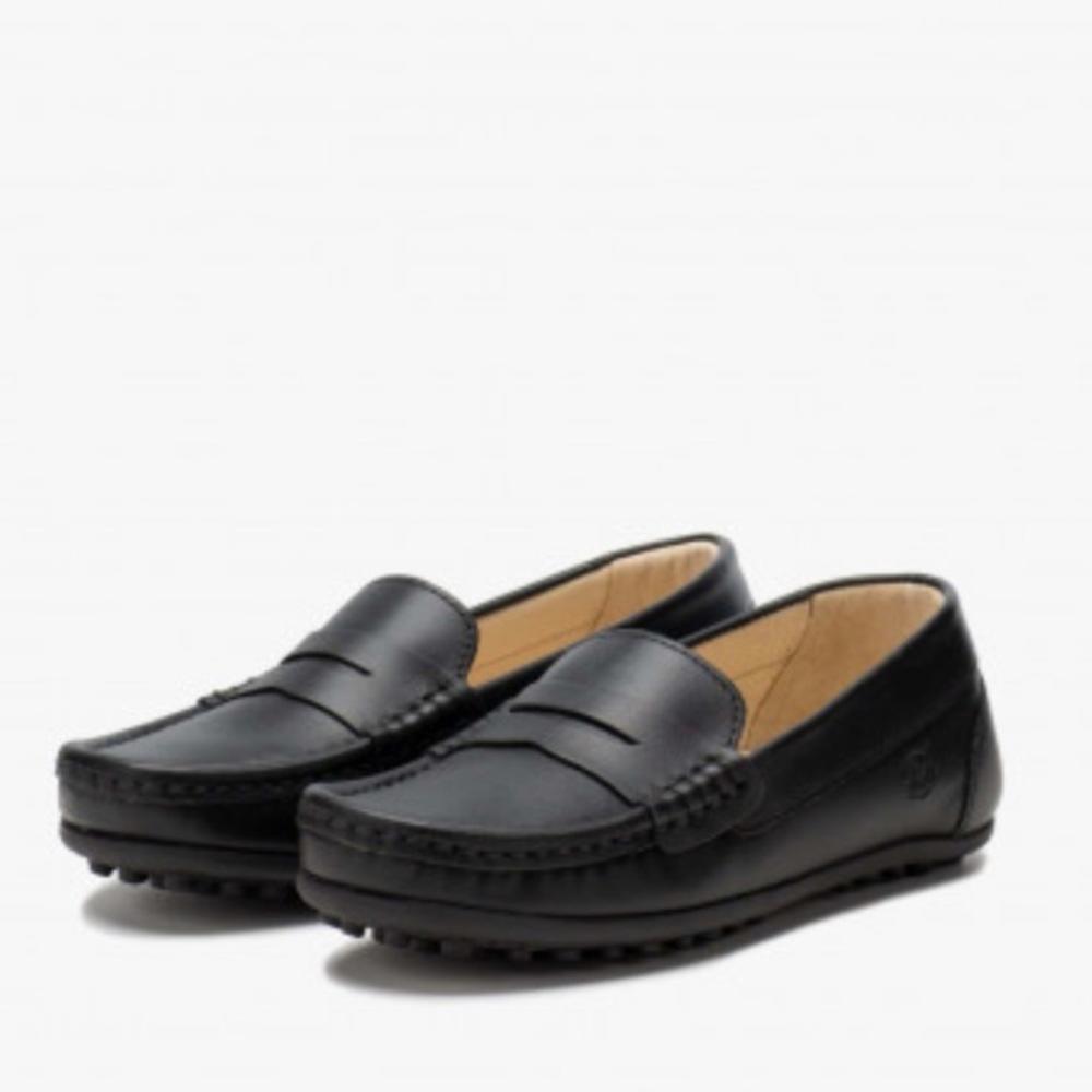 Naturino Piacenza Leather Penny Loafers Black EU 35 US Youth 4 Unisex School